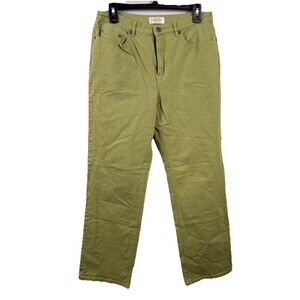 Talbots Jeans Womens Petite 12P - Sage Green Straight Leg Stretch